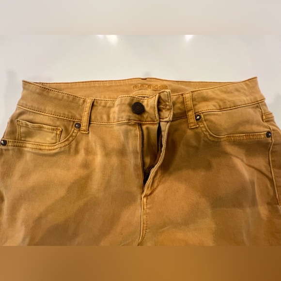 Maurices Mustard Denim Stretch Pants Medium - Picture 9 of 14